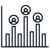 Market size and opportunity vector icon