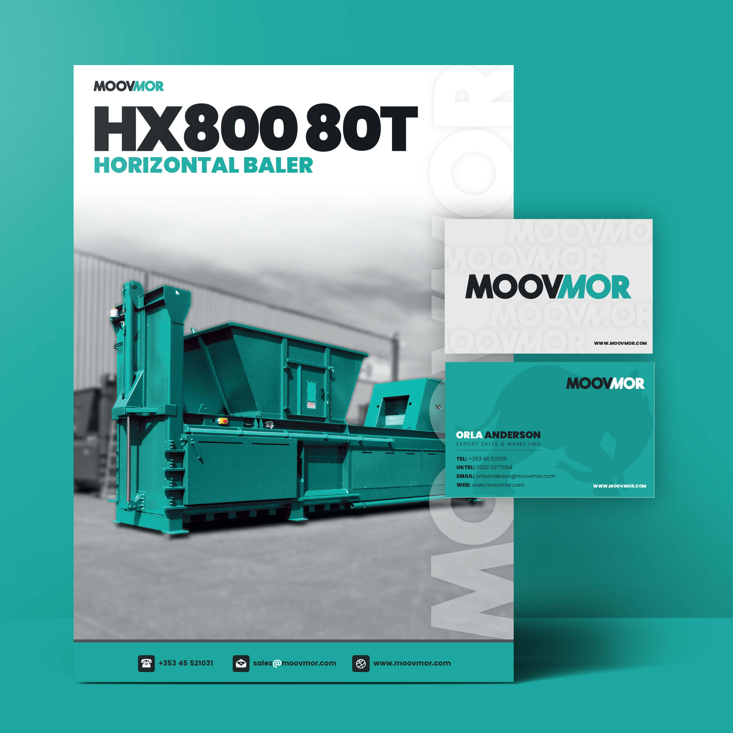 Brochure and Business card mockups for Moovmor