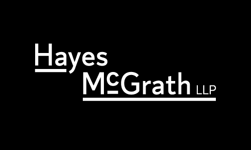 Hayes McGrath logo on a black background